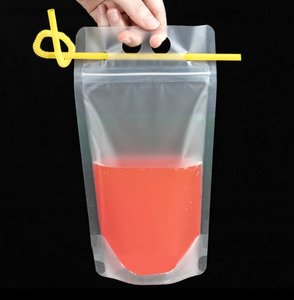 Poches Personnalisées en Plastique PE Jetables pour Jus et Boissons, avec Trou pour Paille, Emballage Transparent pour Eau, Liquides et Aliments - Product Image 2