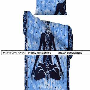 ชุดผ้าห่มผ้านวมลายดอกฝ้าย พร้อมปลอกหมอน ลายจักระ 7 จุด โยคะ พระพุทธ ขนาดเตียงคู่ สำหรับใช้ในบ้าน ผลิตโดยผู้ส่งสินค้าชาวอินเดีย - Product Image 1