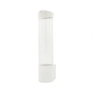 Portavasos desechable de papel, portavasos de plástico a prueba de polvo con tapa, dispensador automático de vasos, organizador de vasos práctico para - Product Image 5