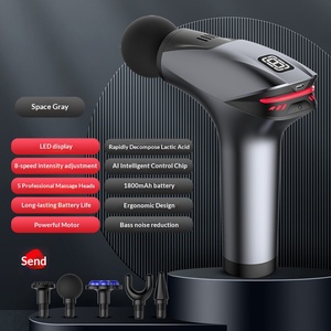 Pistolet de massage musculaire professionnel à percussion profonde, très populaire, avec 5 têtes de massage et compresse froide pour la relaxation corporelle - Product Image 4