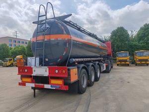Semi-remorque à 3 essieux pour liquides chimiques corrosifs, citerne pour acide sulfurique concentré, véhicule de transport de liquides dangereux - Product Image 2