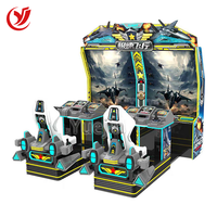 Machine d'arcade simulateur de vol à monnayeur pour 2 joueurs, jeu de tir d'avion en anglais pour parcs d'attractions, en métal