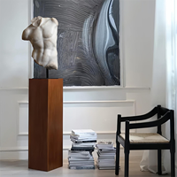 Sculpture de torse masculin moderne en résine, art métallique, ornement pour hall d'entrée, salon, hall d'hôtel ou maison d'hôtes