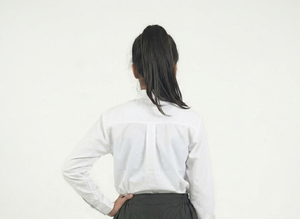 เสื้อนักเรียนเด็กผู้หญิงแขนยาวสีขาว ชุดนักเรียนแบบกระดุม ผ้าคอตตอนผสม รับผลิตตามแบบ OEM ODM ขายส่ง - Product Image 2