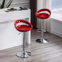 Tabouret de bar de jardin extérieur en plastique ABS avec base chromée