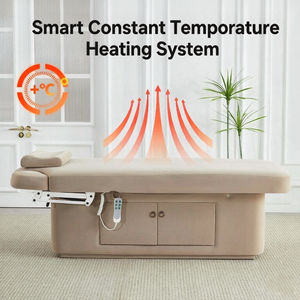 Lit de spa électrique intelligent avec matelas en latex et fonction de chauffage, table de massage à hauteur réglable pour salon de beauté - Product Image 2