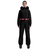 Combinaison de ski et snowboard pour femme, imprimée, imperméable 10 000 mm, coupe-vent, respirante, épaisse et chaude, une pièce, vêtements de sport