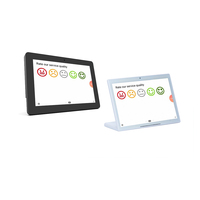Dispositivo de encuesta de satisfacción del sistema de comentarios de clientes de calificación de servicio de venta de máquina feliz o no de 10,1 pulgadas con software