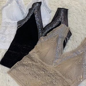 Top de Verano con Diseño de Pedrería, Escote en V, Sin Mangas, con Encaje, Moldeador de <span class=keywords><strong>Espalda</strong></span>, para Mujer - Product Image 4