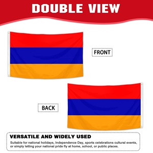 Doppelseitige Werbe-Polyester-Banner-Wandfahnen 90x150cm Maßgefertigte Flagge Armenien Nationalflagge Republik Armenien Dreifarbige Flagge - Product Image 2