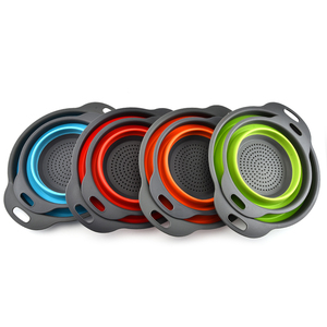 2 Pieces Kitchen <b>Strainer</b> Set Fruit and Vegetable Washing <b>Strainer</b> Collapsible <b>Colanders</b> Basket For Easy Storage - Product Image 1