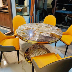 럭셔리 골드 대리석 석판 베르사유 벽 바닥 타일 용 황금 정맥 퓨전 대리석 - Product Image 5