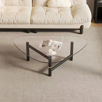 Table basse de salon moderne de luxe en verre, petite table d'appoint pour le thé et le café, vente en gros à prix abordable