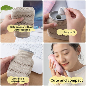 Housse de compresse amovible pour l'hiver pour femmes Mini bouillotte en silicone <span class=keywords><strong>auto</strong></span>-chauffante - Product Image 6
