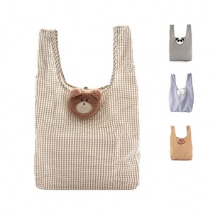 Bolsa de Poliéster 190t con Forma de Animal Personalizada, Resistente a Desgarros, Lavable a Máquina, Plegable, Reciclable, con Logotipo Impreso, para Compras - Product Image 1