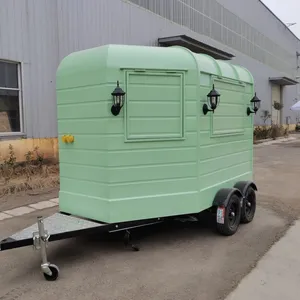 2024 Nieuwe Ontwerp Paardenbox Trailer Vintage Fastfood Trailer Met Keuken Voor Verkoop Paard Trailer Food Truck