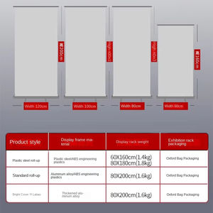 حامل لافتات قابل للطي من الألومنيوم خفيف الوزن وقابل للتعديل، مخصص للعرض في المعارض - Product Image 6