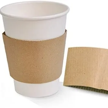 Paper Cups 16 oz disposable white paper coffe cup sleeve