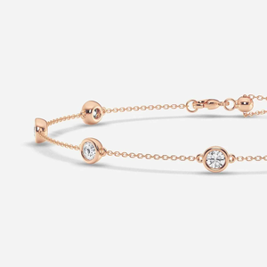 Elegante Tobillera Fina con Diamantes Redondos Cultivados en Laboratorio de 1, 3 o 4 CTW, Cadena Ajustable, Joyería Minimalista para Uso Diario para Mujer - Product Image 2