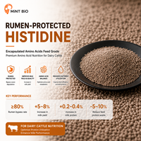 Additif d'acides aminés de qualité alimentaire MiNT BiO pour bovins laitiers, Histidine protégée par le rumen, Technologie de bypass du rumen pour l'agriculture laitière de précision