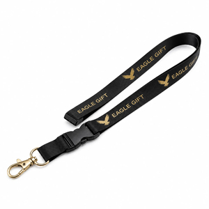 Wholesale Cheap Custom Black Neck Strap Sublimation Printed <b>Polyester</b> Durable Id Card Blank <b>Lanyard</b> with Buckle Ribbon - Product Image 2
