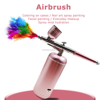 Prix promotionnel Vaporisateur à oxygène Jet Facial Steamer Ion Nano Spray Gun Airbrush Face Steam Air Brush Machine