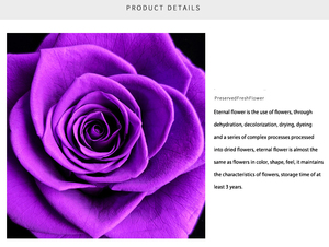 Joyero de cristal acrílico Rosa eterna hecho a mano flor fresca conservada para el Día DE LA MADRE Día de San Valentín Ideas de regalo de Navidad - Product Image 6