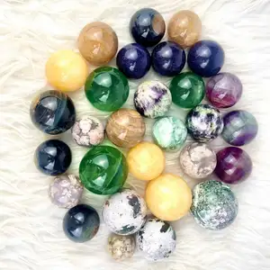 Hot Sale Natural Crystal Mixed Material Crystal Spheres Balls for Healing Home Decoration Gifts