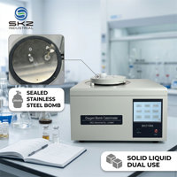 SKZ1064 20MPa Alat Analisis Bahan Bakar Bom Oksigen Baja Tahan Karat Tertutup Rapat dengan Layar LCD, Penggunaan Ganda untuk Padatan dan Cairan, Penganalisis Nilai Kalori Batubara