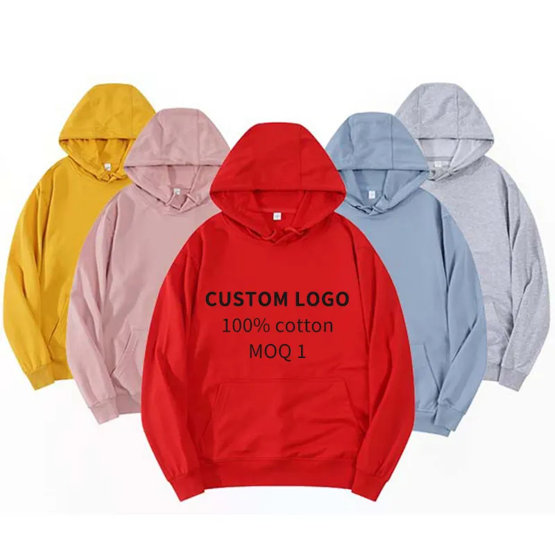 Unisex Custom Logo Oversized Streetwear Blank Pullover Plus Size Heren Hoodies Sweatshirts