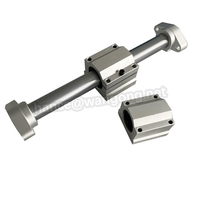 Bloc coulissant SC12UU avec arbre linéaire de 12 mm de diamètre, avec verrouillage et support d'extrémité SK SHF