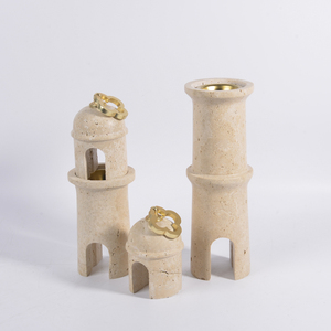 Brûleur arabe <span class=keywords><strong>Bakhoor</strong></span> Mubkhar Oud Home Hotel Aroma Castle Censer Tower Thurible Travertin Brûleur d'encens personnalisé - Product Image 2