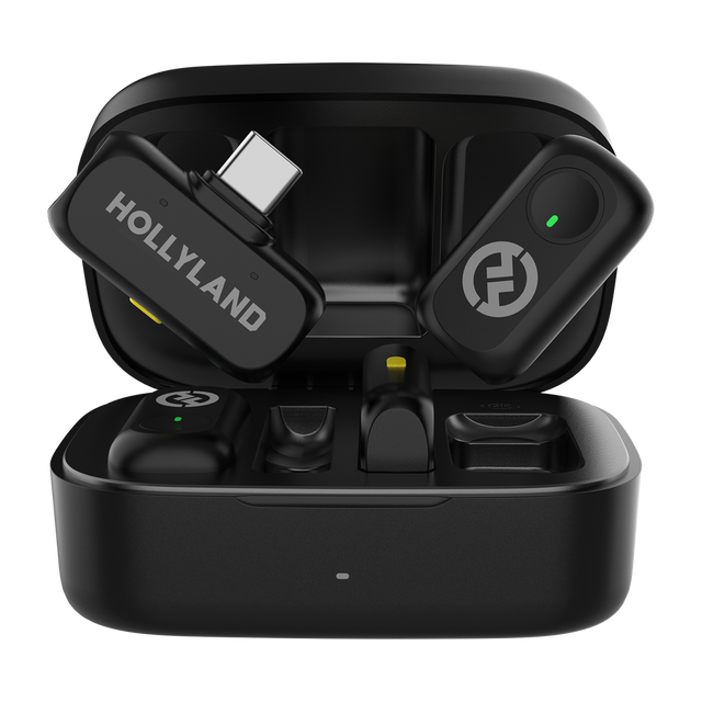 Hollyland LARK A1 Lavalier Wireless Microphone Omni-Directional Noise Cancellation Mic for iPhone TikTok Vlogging Podcasts