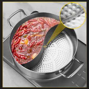 Xiangfeng Stainless Steel Dual Compartment Hot Pot 1L Induction Compatible Soup Pot - Product Image 5