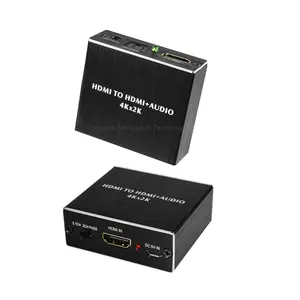 Conversor de áudio HDMI para HDMI, extrator de áudio 4K HDMI, para PC, laptop, toslink óptico, spdif, 3.5mm, suporte para 5.1CH, divisor de áudio