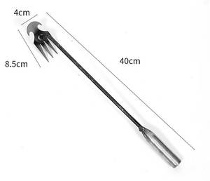 Ensemble d'outils de désherbage manuels DIY : <span class=keywords><strong>grattoir</strong></span> à herbe, râteau, pelle – Garantie 3 ans, OEM pour le désherbage de jardin, le creusement et la cueillette de légumes sauvages - Product Image 2