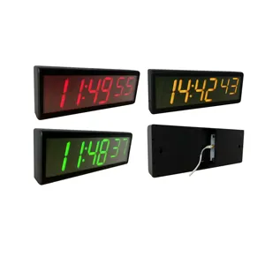 4" 6 Digit NTP PoE Clock with Optional Bell Function, Red LEDs, Automatic Daylight Saving Time Change