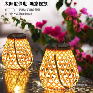 <b>Solar</b> <b>Garden</b> Light Outdoor Courtyard <b>Lantern</b> Imitation Bamboo <b>Solar</b> Powered Automatic On Off 6-12 Hours Continuous Lighting - Product Image 1