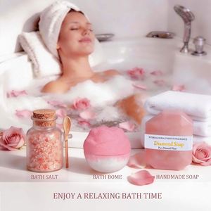 Coffret Cadeau Bain Spa Bio Naturel Xiangpin XP-G-02 pour Femme – Bougies en Cire de Soja, Bombes de Bain, Savon à l'Avoine, Sels de Bain – Idéal Anniversaire - Product Image 5