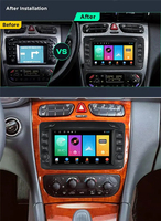 Autoradio 2 din Andoroid 7 pouces 4G Bt5.0 Android Auto Carplay pour Mercedes Benz Clk-W209 1998-2004 Cadre Double Din Autoradio