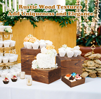 Supports à gâteaux en bois multi-hauteur, écologiques, classiques, pour buffet, table, fête, anniversaire, mariage