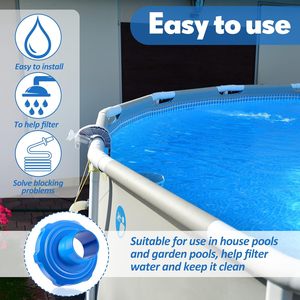 Kit d'adaptateurs de tuyau d'aspirateur de <span class=keywords><strong>piscine</strong></span> ABS, Compatible avec <span class=keywords><strong>Intex</strong></span> 11238, léger, pliable, équipé de 2 clips, connexion facile, <span class=keywords><strong>piscine</strong></span> - Product Image 3