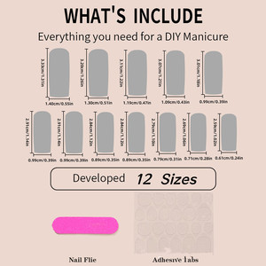 24 Uñas Postizas Extra Largas con Forma de Ataúd, Cuadradas, Color Rosa Francés, con Lazo, Uñas Artificiales con Pegamento para Decoración de Uñas - Product Image 5