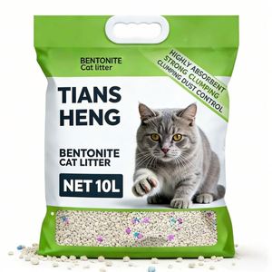 Litière pour chat en bentonite 10 litres, hautement absorbante, agglomération rapide, 99% sans poussière, nettoyage facile, biodégradable, jetable aux toilettes - Product Image 1