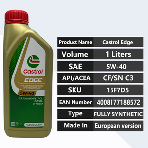 รับประกันคุณภาพ น้ำมันเครื่องสังเคราะห์แท้ CF/SN <span class=keywords><strong>5W40</strong></span> C3 รุ่นยุโรป 1 ลิตร 15F7D5 4008177188572 สำหรับ <span class=keywords><strong>Castrol</strong></span> EDGE - Product Image 6