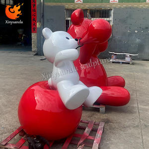 Patung Beruang Kartun Abstrak Modern Besar dari Fiberglass, Bentuk Es Krim, Mirip Asli, Ornamen untuk Pusat Perbelanjaan, Lukisan Hewan - Product Image 3