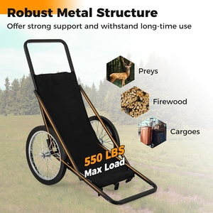 Carrito para Caza Black Deer, Capacidad 550 LBS, Forro de Poliéster, 2 Ruedas Grandes de Goma, 2 Correas con Hebilla, Mango Ergonómico, Resistente - Product Image 3
