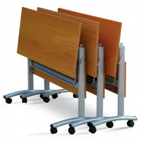 Bureau de lecture double avec roulettes, mobilier de bibliothèque pliable, table d'étude pour les espaces publics, les salles de classe, utilisable en mobile, gain de place