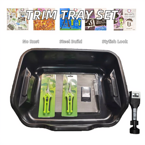 DIY OEM Stainless <strong>Steel</strong> Trimming <strong>Bins</strong> Herbs Buds Trim Tray with Screen Scissors - Product Image 2