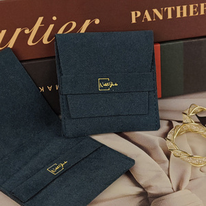 Wholesale Custom Eco-friendly Microfiber Modern Luxury <b>Envelope</b> Jewelry Pouch Bag with Custom Logo USM Brand <b>Gift</b> Packaging - Product Image 3